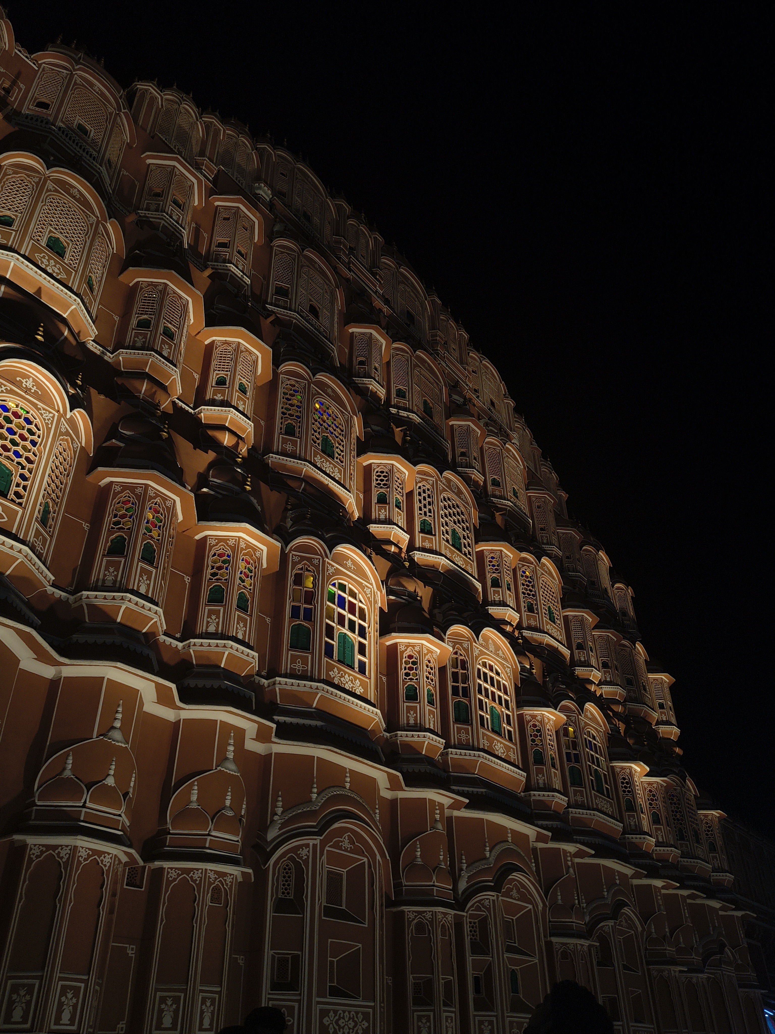 Hawa Mahal during nighttime